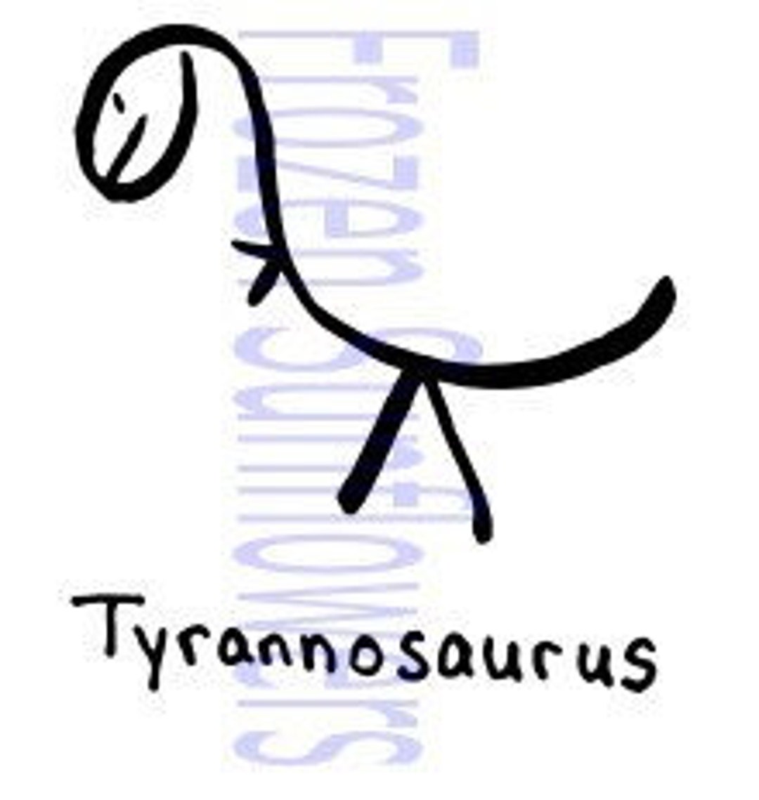 Dinosaur Stick Figure Tyrannosaurus trex Etsy