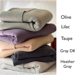 Dark Heather Gray Sweatshirt Fleece Fabric - by The Yard