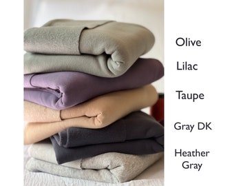 NEW*Sweatshirt Fleece fabric, Premium Quality Brushed French Terry, Sold by half yard or per yard.Hoodies/Pullovers/Sweatshirts/Sweatpants.