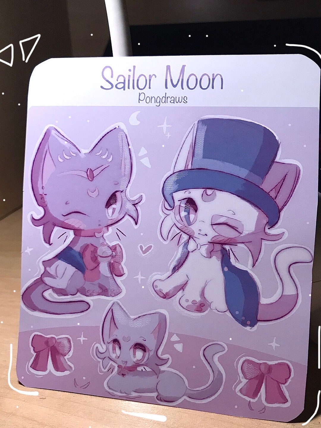 Sailor Moon Cats Art Print - Etsy