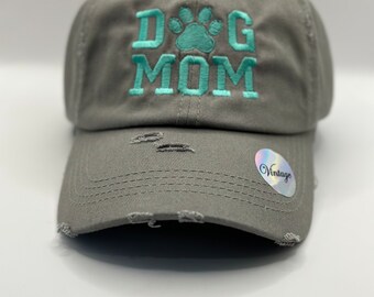 Dog Mom Ponytail Hat, Pet Lover Gift, Hat for Dog Moms, Dog Mama Hat, Destress Style