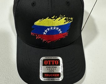 Venezuela Flag Hat, Embroidered Trucker Cap, Patriotic Baseball Cap, Hat for Men and Women