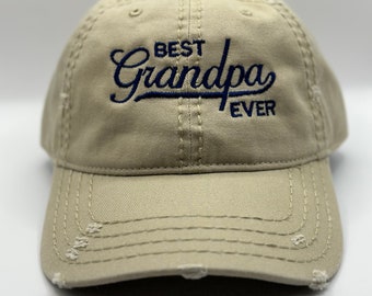 Best Grandpa Ever Hat, Gift for Grandfather, Grandfather Hat, Dad Hat, Grandpa Birthday Gift