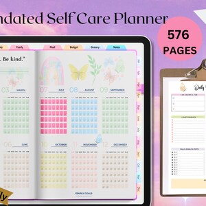 Undated Planner,  Digital Planner, Cute Notebook Planner, Aesthetic Journal, Simple Weekly Undated Planner, Goodnotes Planner, Ipad Digital