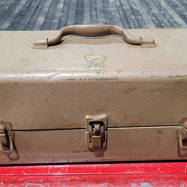 Vintage My Buddy Metal Fishing Tackle Box (Rare Find)