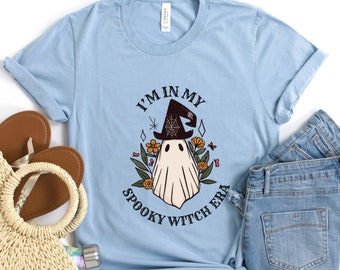 Spooky Witch Era Halloween T-Shirt, Women's Ghost Tee