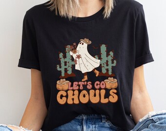 Spooky Ghost Western Shirt: Pumpkin Patch Fall Festival Tee Halloween Outfit