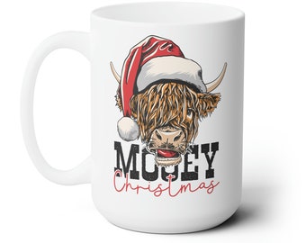 Funny Christmas Gift, Christmas Bull Cow, Mug of gifts