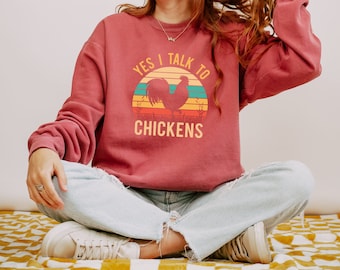 Funny Chicken Sweatshirt Mom Chicken Lover Gift for Family Unisex Sweater