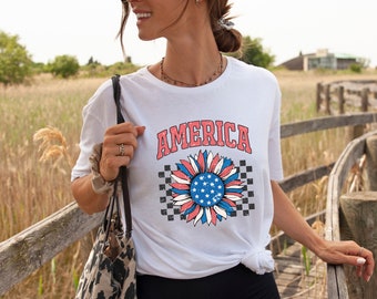 Retro America USA Graphic Tee, 4th of July Shirt