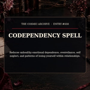 Personalized Codependency Ritual - Independence and Healthier Dynamics