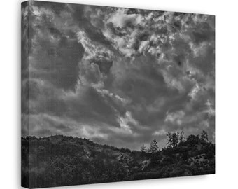 Storm Photography, Sky, Black & White, Colorado, Castle Rock, Wall Decor, Home Decor