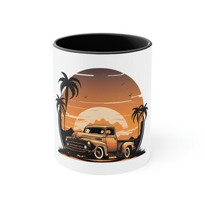 Sunset Retro - Accent Coffee Mug, 11oz
