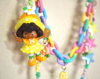 Handmade Bag Charm Strawberry Shortcake  - Orange Blossom