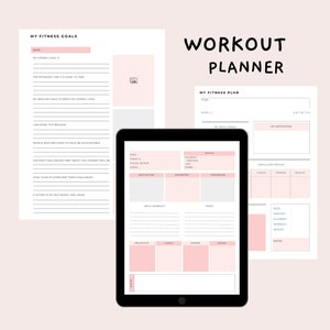 Fitness Planner, Workout Planner, Digital Planner IPad, Notability Planner and Fitness Journal