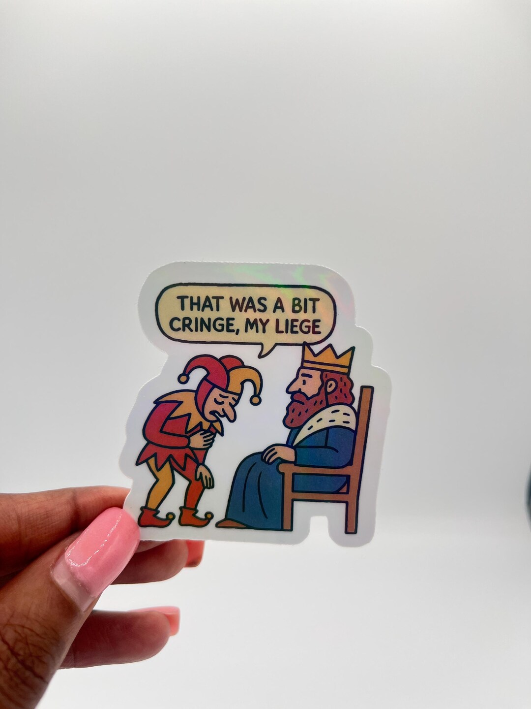 Jester Sticker FUNNY JESTER STICKER V(glossy Vinyl, Water-resistant, Holographic) - Etsy