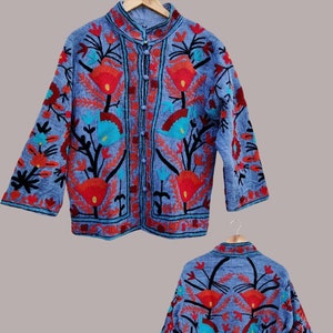 Handmade Suzani Jacket: Embroidered TNT Women&#39;s Coat