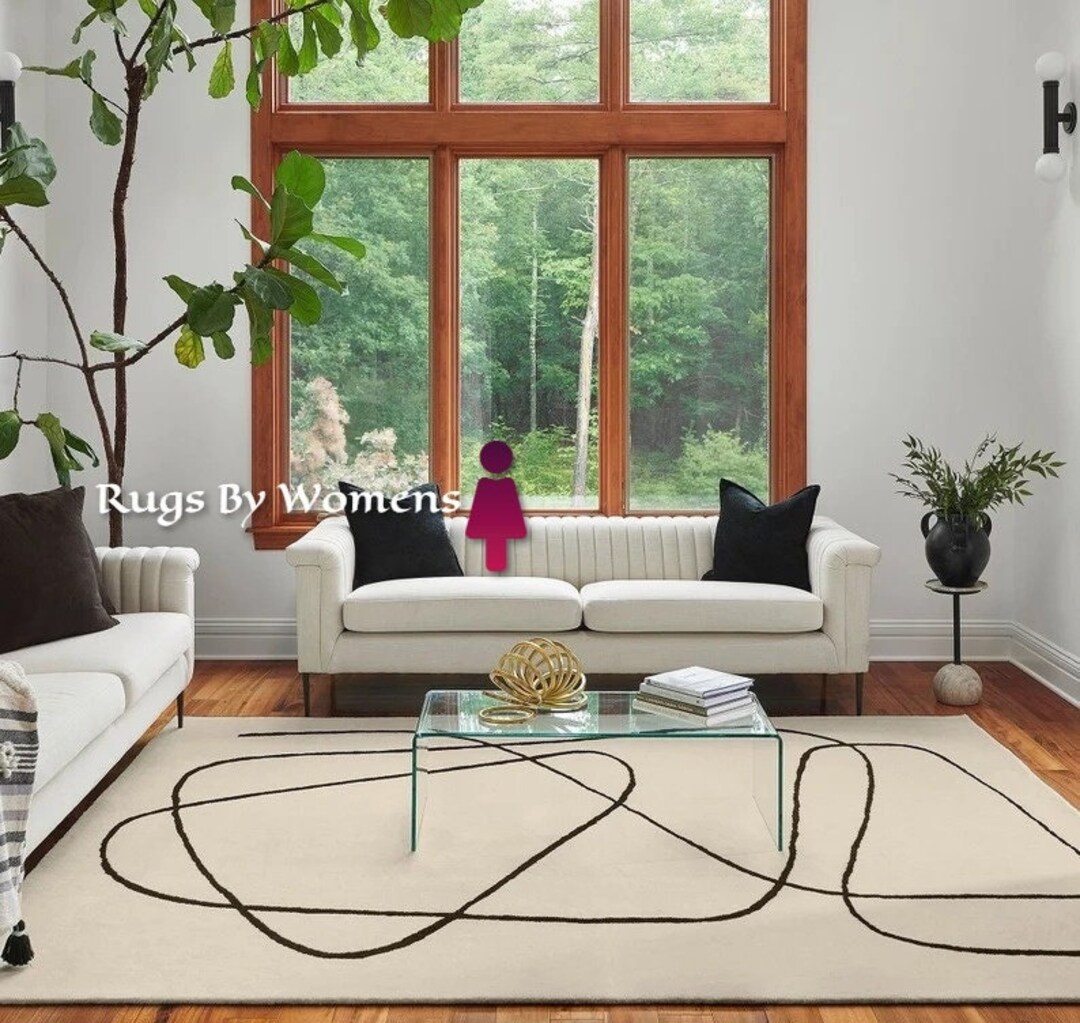 Hand Tufted Wool Rug, Turkish Tufted Rug, Handmade Wool Rug, Modern Rug ...