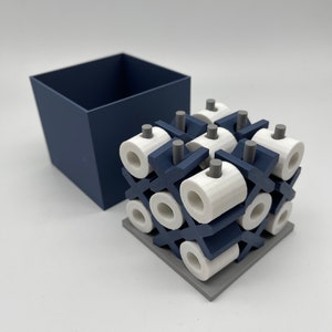 Mini 3D Tic-Tac-Toe: Handmade, Eco-Friendly & Perfect Travel Size, Classic 3D printed Strategy Game for Adults, Great Christmas gift