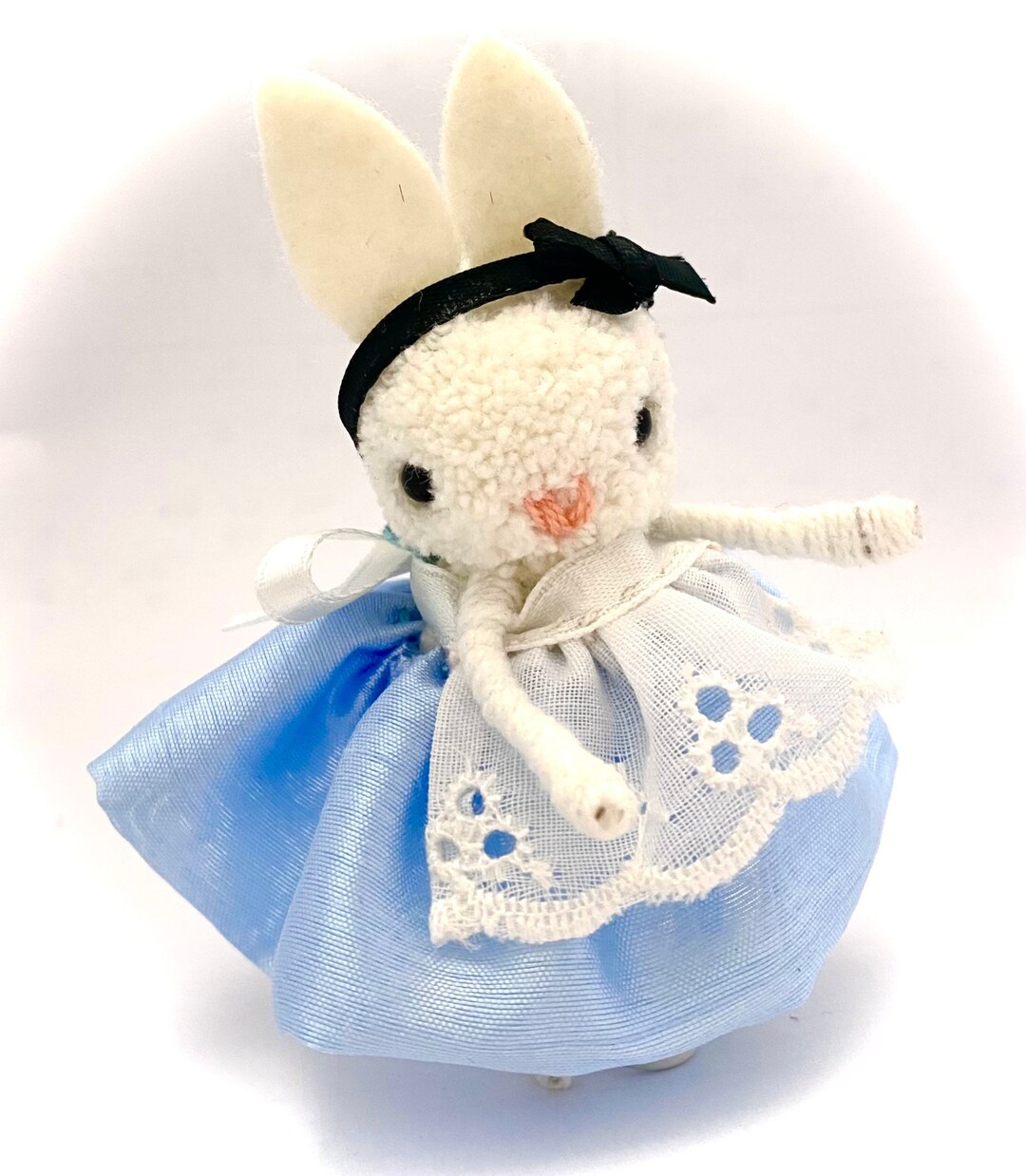 Pom Pom White Bunny, Miniature, Dress up Rabbit, Alice the Rabbit Etsy