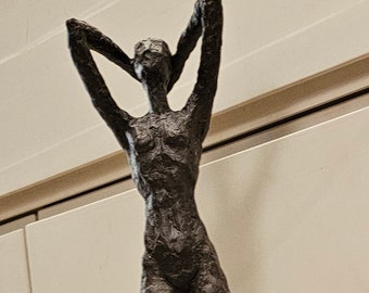 female dancer statue 59 or 80 or 120 and 140 cm sculpture in bronzed resin or black lacquered