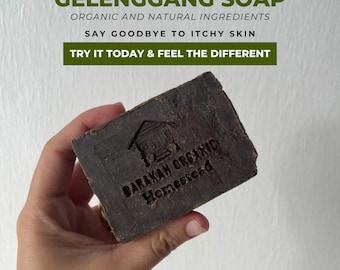 Jabón de hojas de Gelenggang a base de hierbas naturales orgánicos Eczema picazón tiña Psoriasis