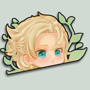 Albedo Peeker Sticker| Genshin Sticker | Light Reflective | Peeker | Waterproof | Car Decal | Laptop Sticker | Flat Surface Decorations