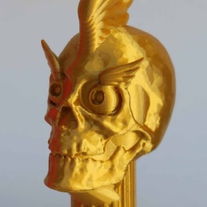 Skull Skull with Wings Sculpture 3D Print
