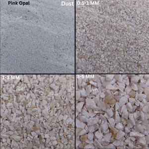 Crushed Pink Opal Coarse Gemstone Powder All Size Pink Opal Coarse Stone Healing Powder Crush Stone Dust Woodwork Massage Powder Inlay