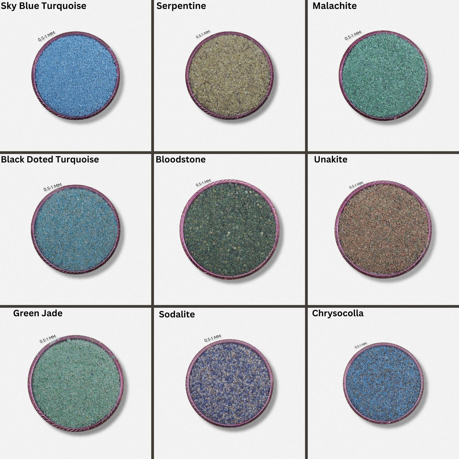 Gemstone Crushed Coarse Powder for Premium Inlay Work 75+ Crushed 0.5-1 ...