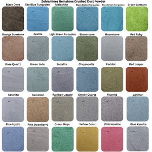 Crushed Gemstone Dust Fine Powder All Stone Crushed Raw Stone Sand Powder Best For Inlays Woodworking Inlay Pigment Powder Ring Inlay Powder