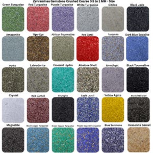 Crushed Coarse Gemstone Powder All Stone Crushed Raw Stone 0.5-1 MM Powder Best For Inlay Woodworking Inlay Pigment Powder Ring Inlay Powder