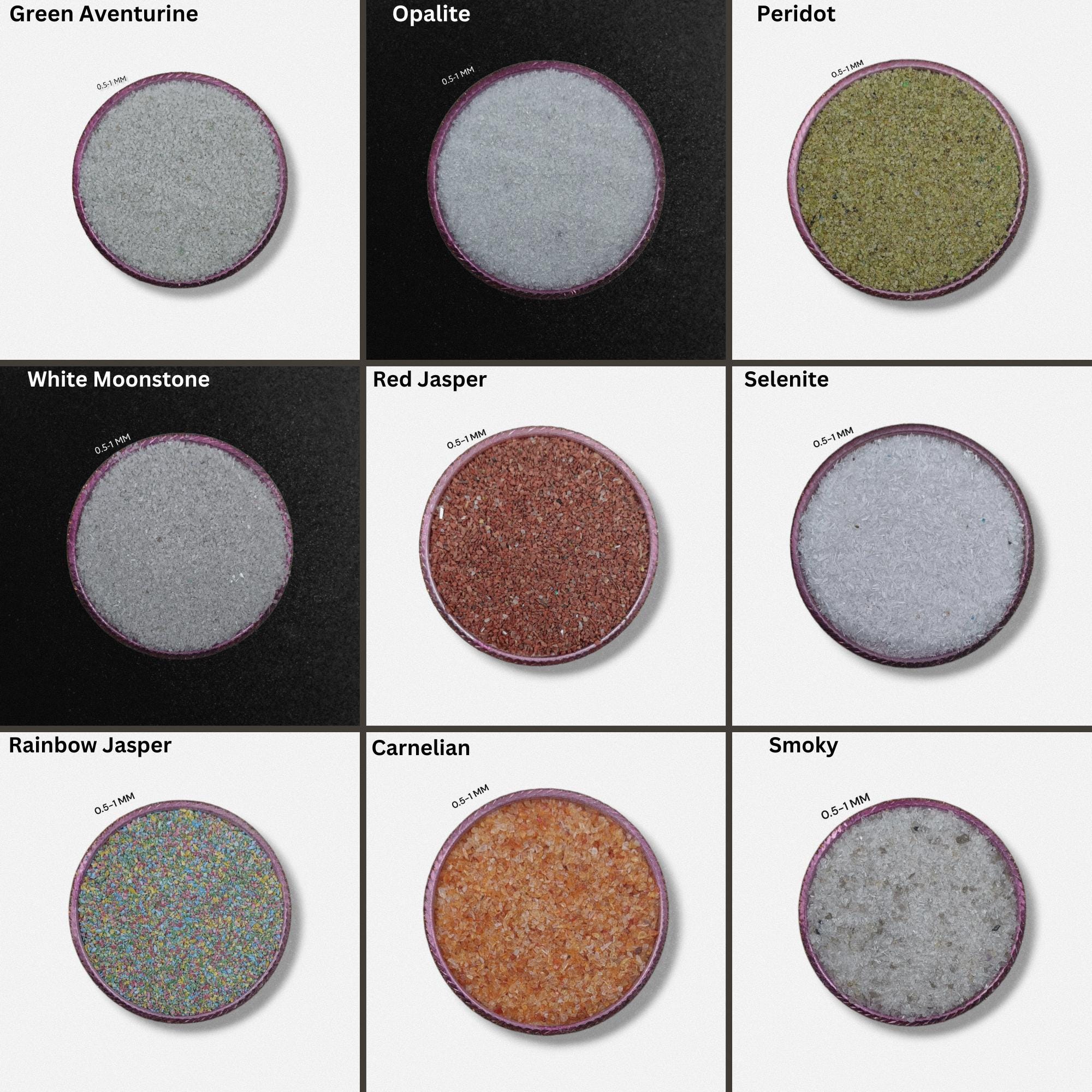 Gemstone Crushed Coarse Powder for Premium Inlay Work 75+ Crushed 0.5-1 ...