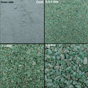 Green Jade Crushed Gemstone Powder All Size Green Jade Coarse Stone Healing Powder Crush Stone Inlay Dust Powder Woodwork Powder Ring Inlay