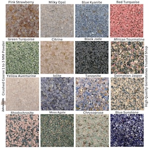 Gemstone Crushed Coarse Powder For Premium Inlay Work 75+ Crushed 1-3 MM Powder Woodworking Inlay Crushed Birthstone Powder Ring Inlay