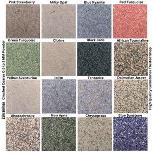 Gemstone Crushed Coarse Powder For Premium Inlay Work 75+ Crushed 0.5-1 MM Powder Woodworking Inlay Crushed Birthstone Powder Ring Inlay