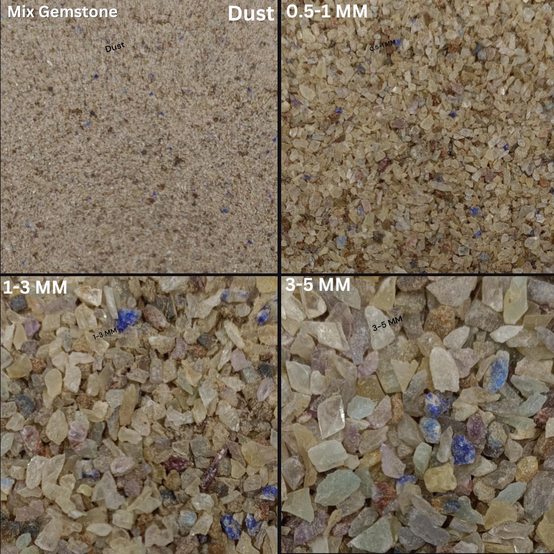 Powder Stone Texture Crushed Mix Gemstone Coarse Stone Powder All Size Natural Mix Gemstone ...