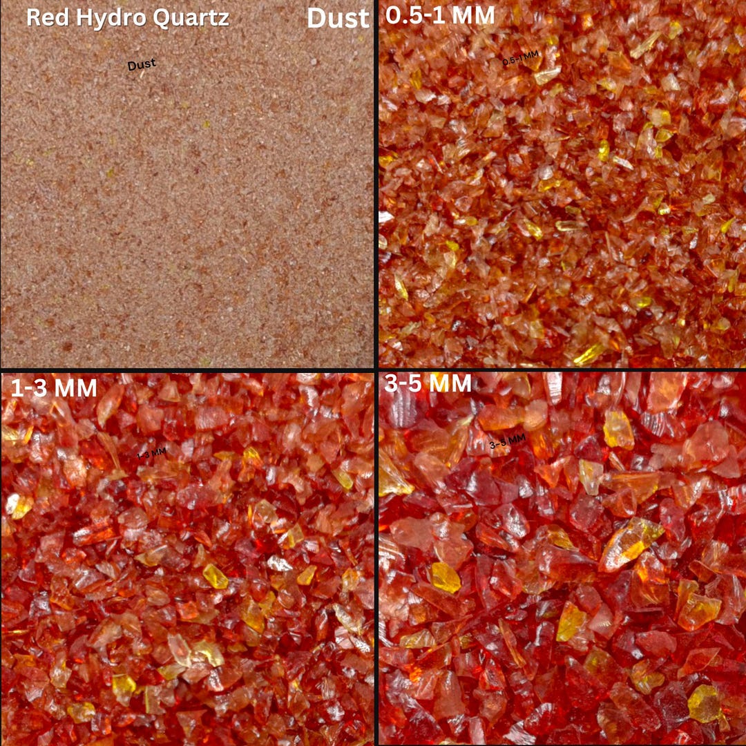 Red Hydrostone Crushed Red Hydro Quartz Gemstone Powder All Size Red Hydro Quartz ...