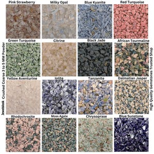 Gemstone Crushed Coarse Powder For Premium Inlay Work 75+ Crushed 3-5 MM Powder Woodworking Inlay Crushed Birthstone Powder Ring Inlay