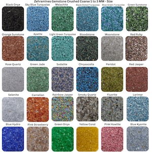 Crushed Coarse Gemstone Powder All Stone Crushed Raw Stone 1-3 MM Powder Best For Inlay Woodworking Inlay Pigment Powder Ring Inlay Powder