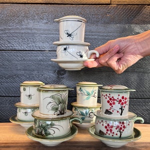 Vietnamees keramisch koffiefilter Reactive Glaze Handgemaakte bargerei voor uniek huiscadeau Housewarmingcadeau voor Moederdag