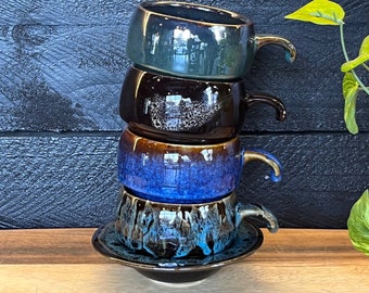 Vietnamese Ceramic Coffee Filter Reactive Glaze Handmade