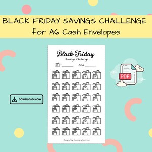 Black Friday Savings Challenge - Digital Download - A6 Printable PDF for Budget, Saving, Sinking Funds & Cash Envelopes