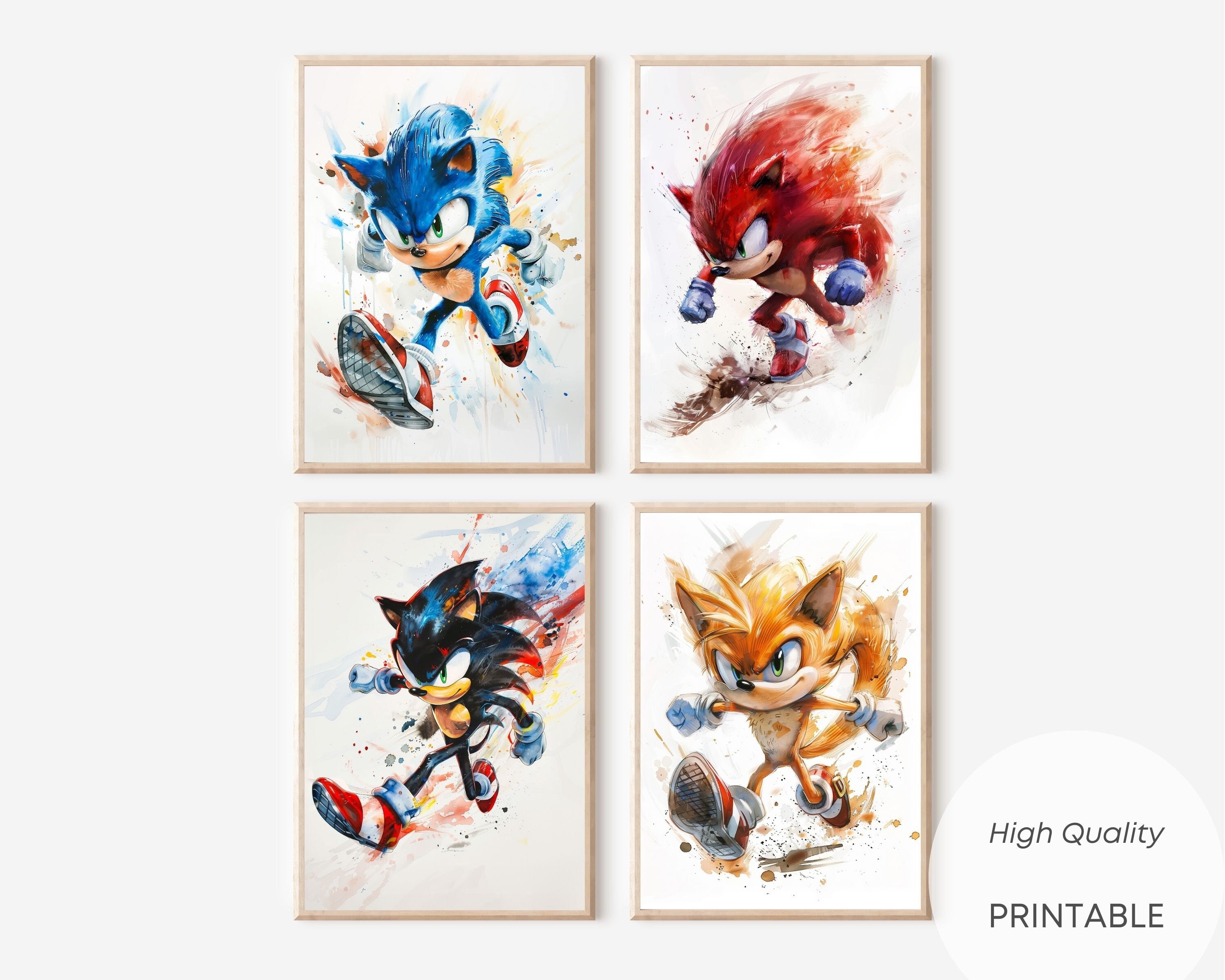 Poster Géant Sonic - Décoration Murale Pour Chambre D'enfant - Taille XL