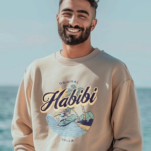 Habibi sweatshirt Moslim Gift Arabisch Yalla Habibi Shirt Grappig Arabisch Meme Hoodie Eid Cadeau voor moslim Grappig shirt Moslim Revert Arabisch Shirt
