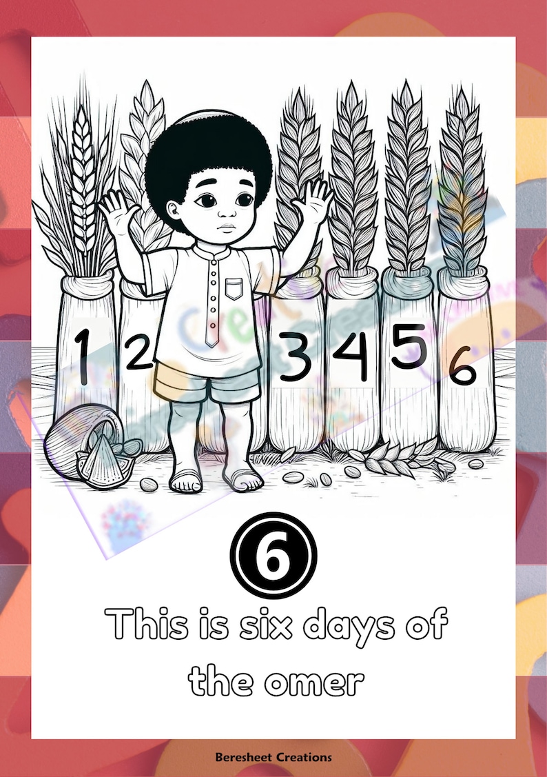 Counting the Omer Omer Calendar Bible Feast Days Worksheets Printable ...