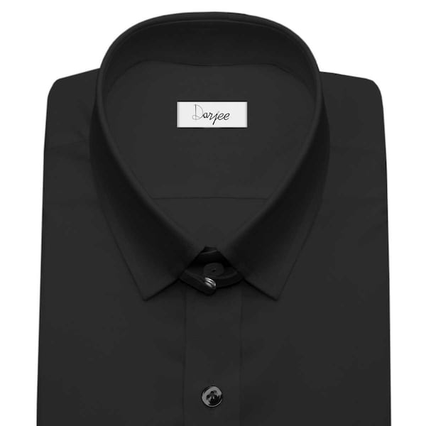 Snap Collar Dress Shirt Etsy