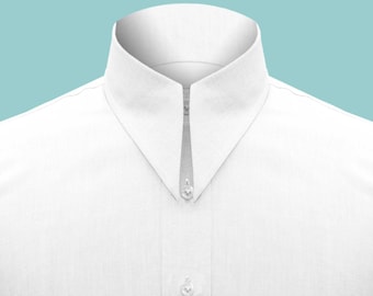 新作商品 Long Pointed Collar White Men Shirt 50s, 60s, 70s Vintage トップス