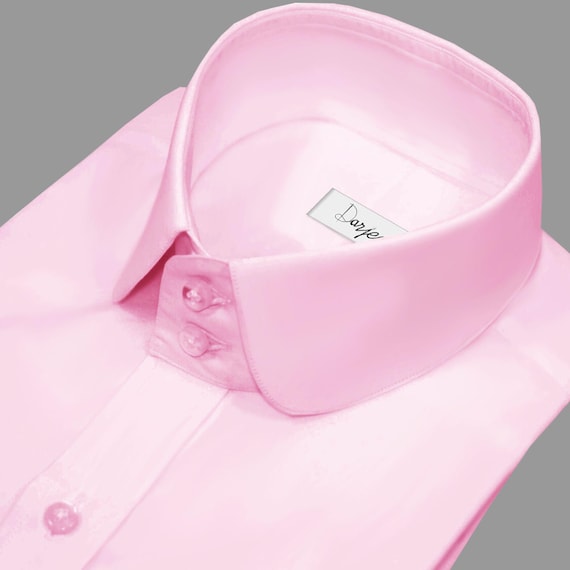 Peaky Blinders Style Shirt Chemise John Shelby High Penny Collar Shirt Plain Pink Men Shirt, Round Collar Shirt, Club Shelby Brothers Peaky Blinders Style Shirt Chemise John Shelby High Penny Collar Shirt Plain Pink Men Shirt, Round Collar Shirt, Club Shelby Brothers