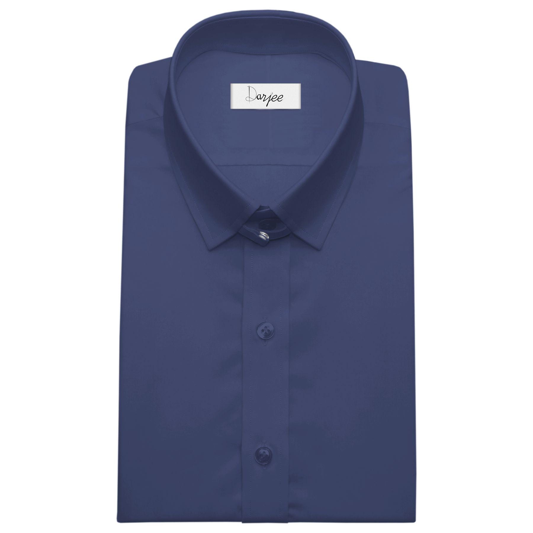 tab collar mens dress shirts Non-Iron Cotton Pinpoint Solid Snap Tab Collar Dress Shirt